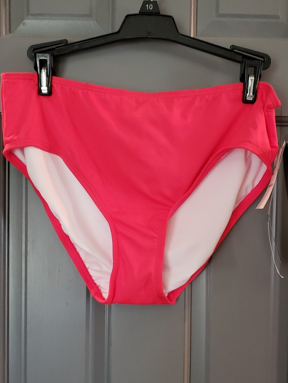 Coco Reef Neon Coral High-Waist Bikini Bottoms L